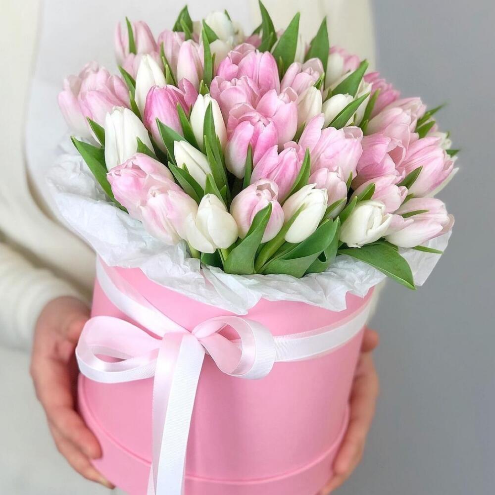 Композиція із тюльпанами "Милість" (51шт)